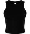 BL1019 (1019) Ladies Micro Rib Racer Tank Top solid black blend colour image